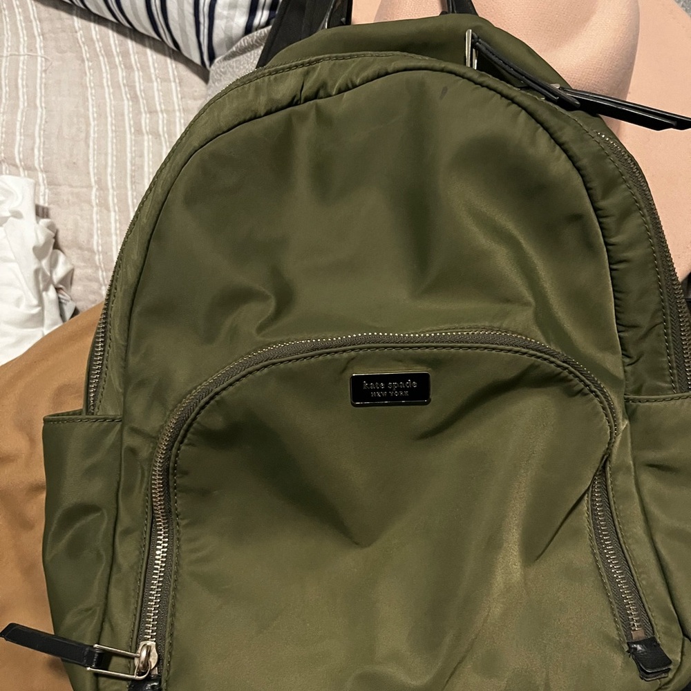Kate Spade Olive Green Chelsea little Backpack